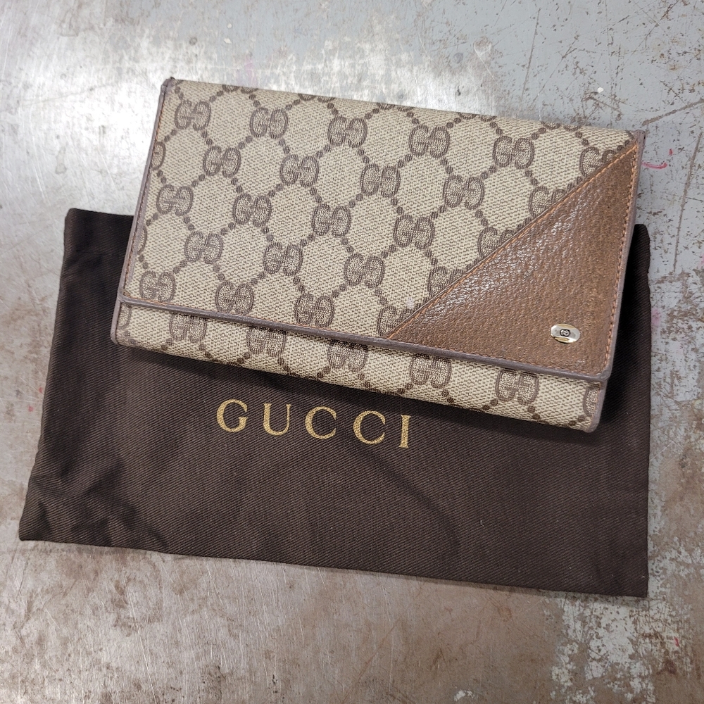 AUTHENTIC VINTAGE GUCCI WALLET ACCESSORY COLLECTION SIGNATURE DUST BAG